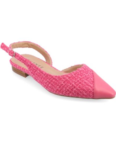 Journee Collection Women's Daphnne Pointed Toe Slingback Flats