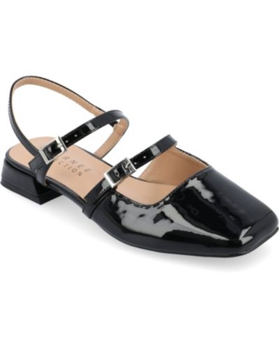 Journee Collection Women's Gretchenn Multi Strap Mary Jane Slingback Flats