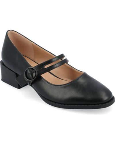 Journee Collection Women's Savvi Block Heel Mary Jane Flats
