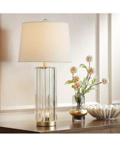 Настольная лампа Regency Hill 27 3/4" Tall Clear Glass Rivera Traditional с LED Shade