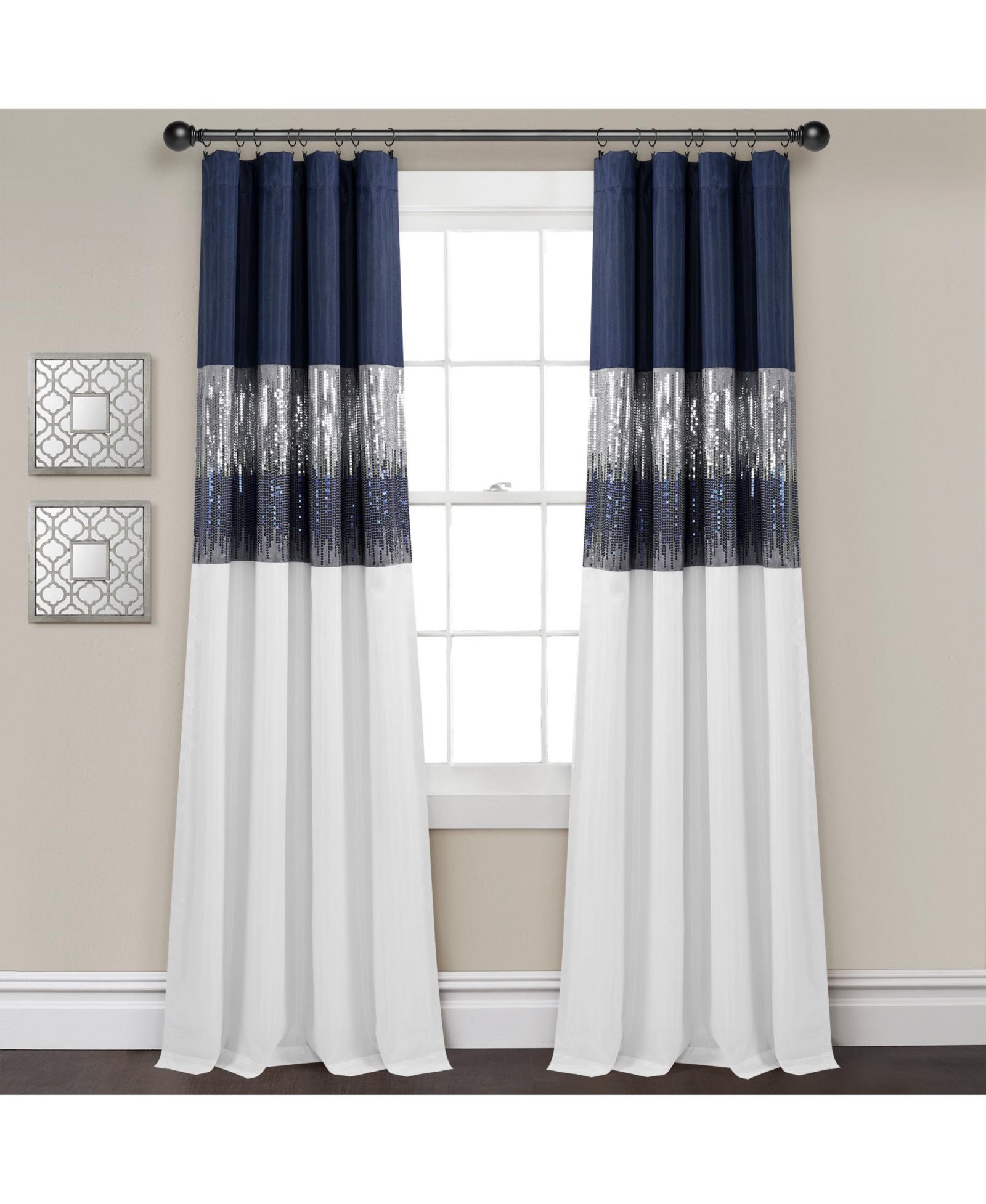Штора Lush Decor Night Sky 100% Lined Blackout, черная