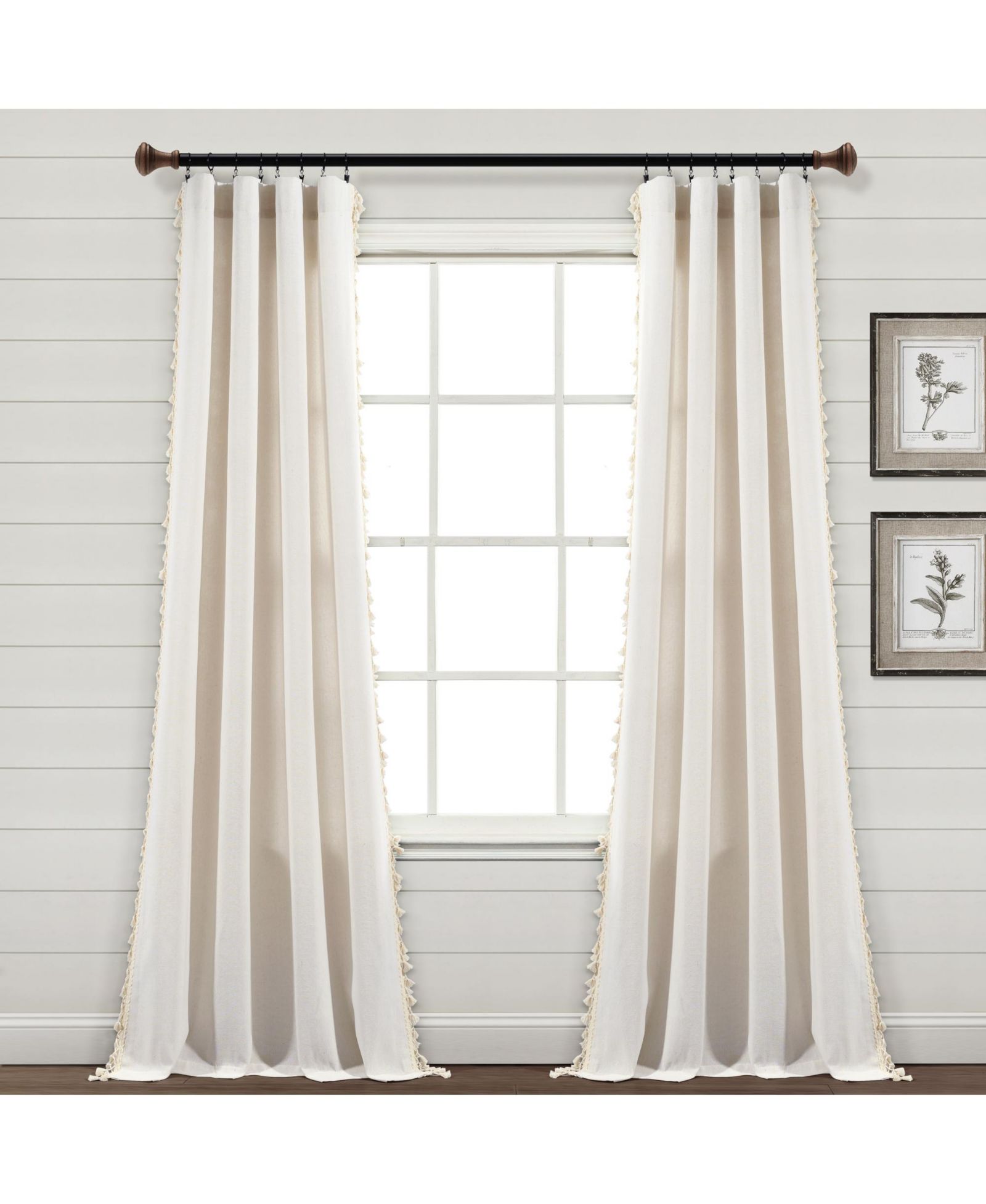 Шторы Lush Decor Linen Tassel Window Curtain Panel