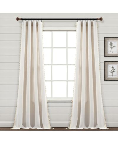 Шторы Lush Decor Linen Tassel Window Curtain Panel