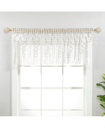 Lush Decor Boho Macrame Текстульная хлопковая занавеска/декор для стен