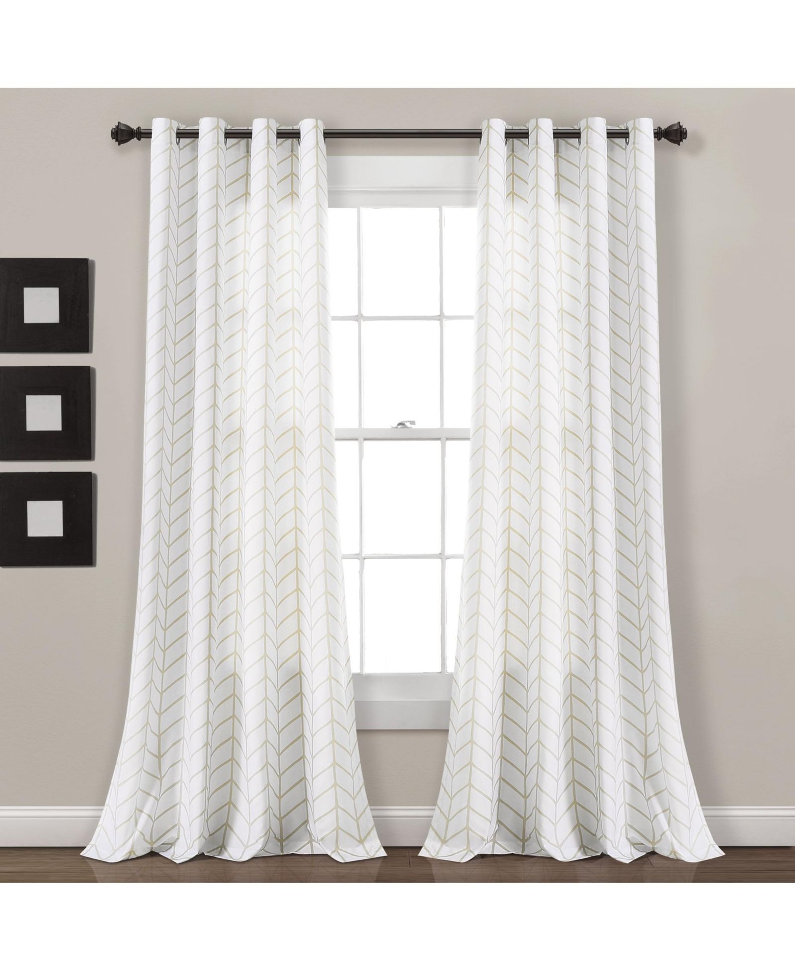 Calia Chevron Geo Window Curtain Panels
