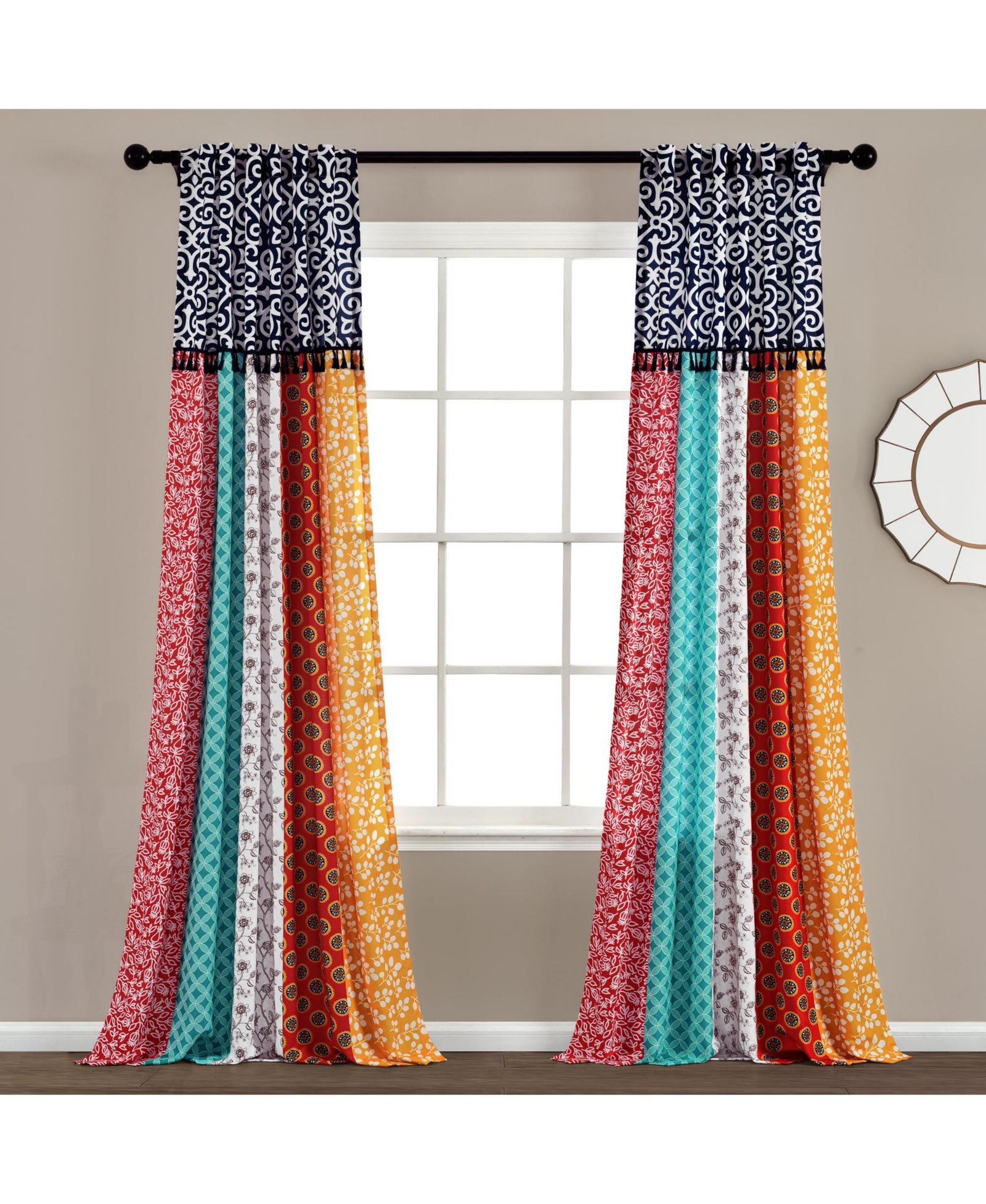 Занавески Boho Patch Window Curtain Panels