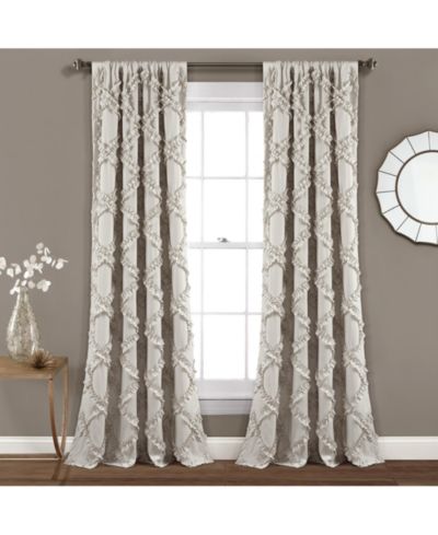 Комплект штор Lush Decor Ruffle Diamond Neutral 54x84