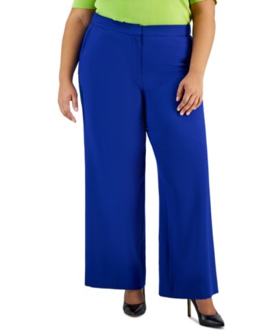 Брюки Tahari ASL Plus Size Mid Rise Wide-Leg