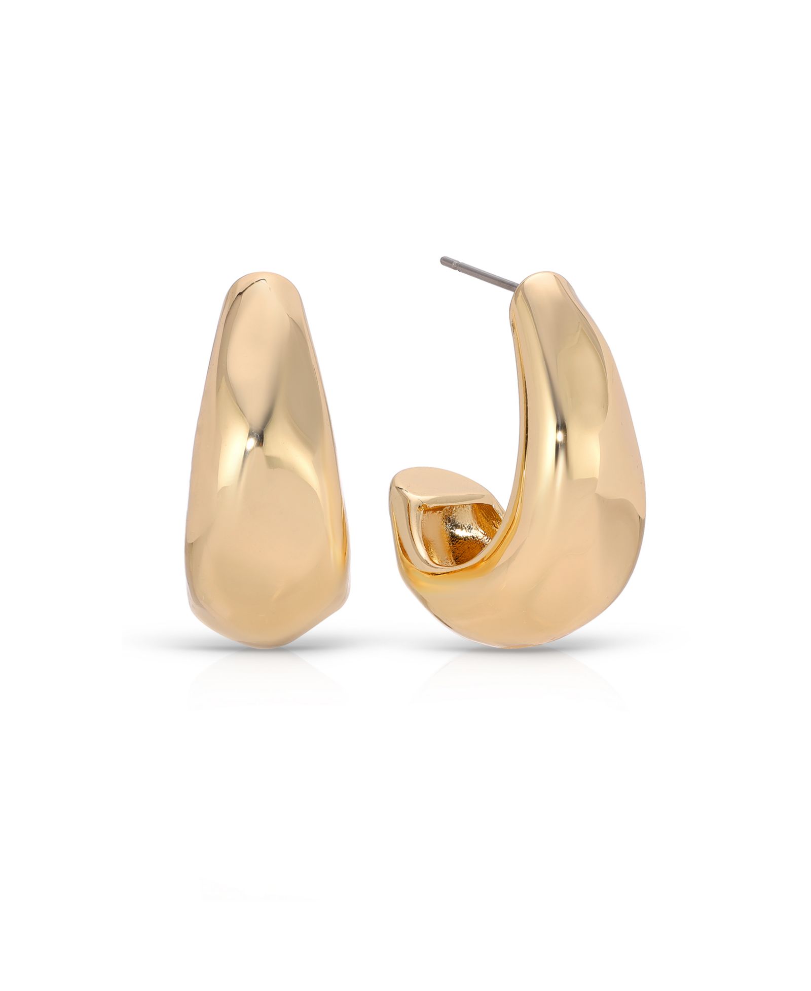 ETTIKA Серьги-кольца True Golden, позолоченные 18K