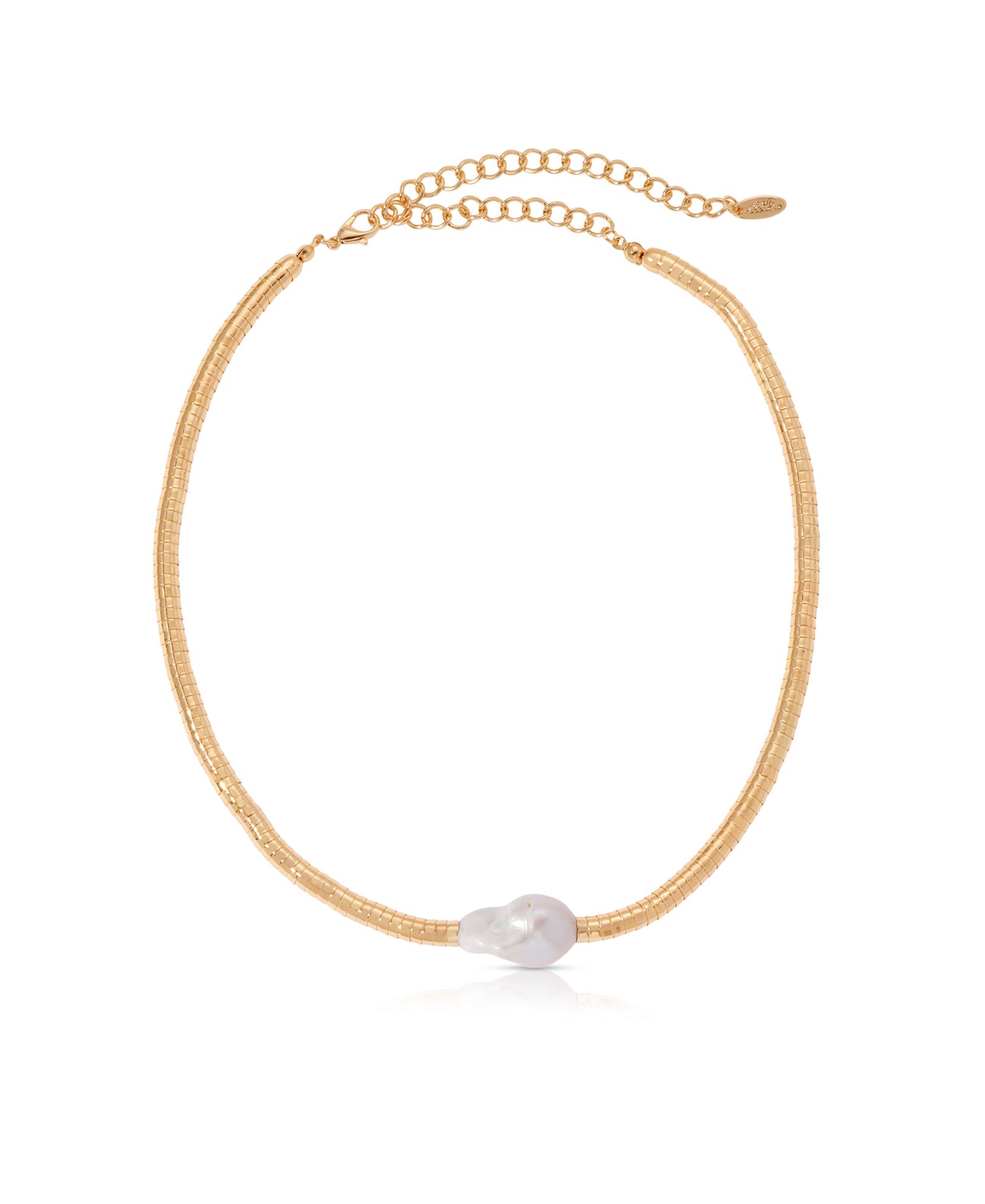 ETTIKA Liquid 18K Gold-Plated and  Cultured Freshwater Pearl Choker