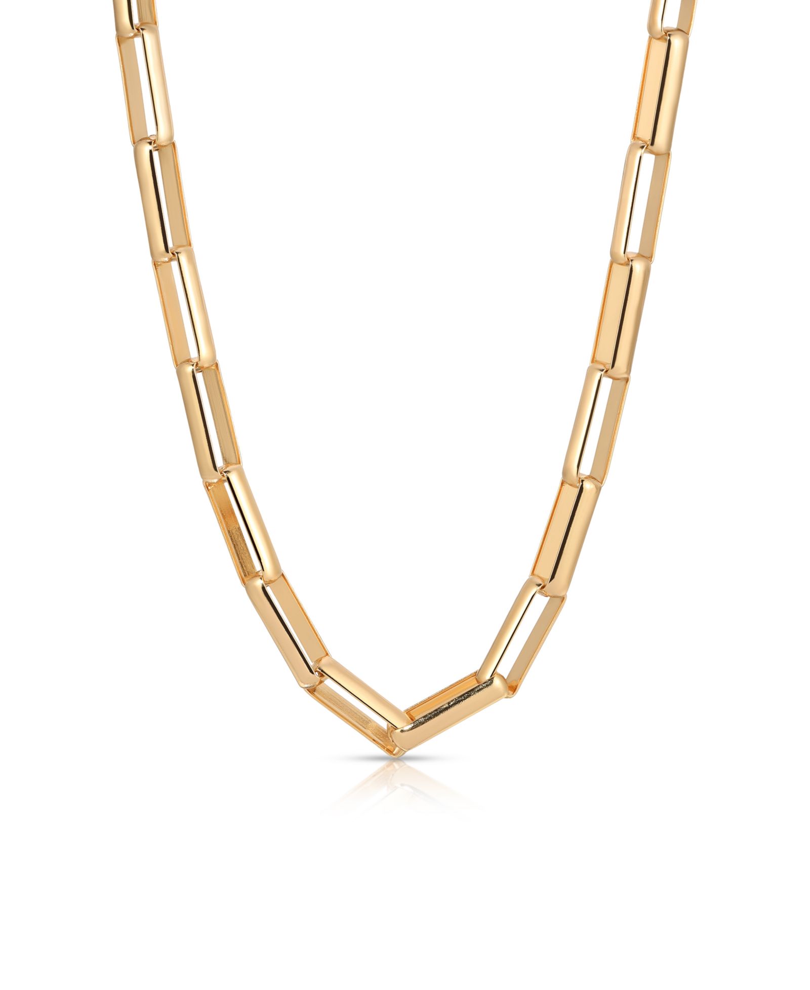 Колье Ettika Rectangular Link с покрытием 18k золотом