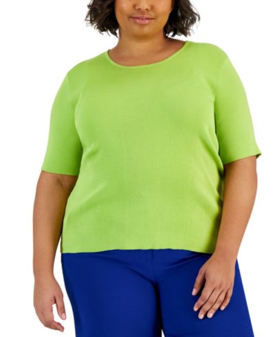 Женский джемпер Tahari ASL Plus Size с рукавом 3/4