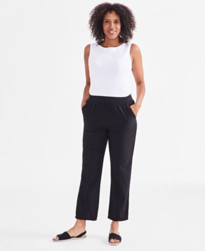 Женские укороченные брюки Style & Co Petite Mid Rise Pull-On Ankle
