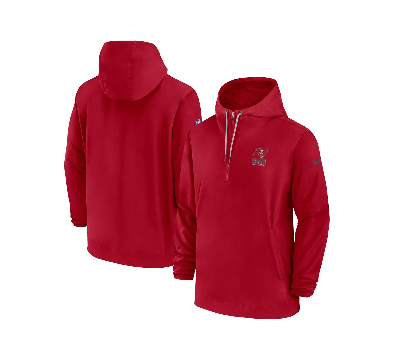 Мужское худи Nike Red Tampa Bay Buccaneers Sideline Half-Zip