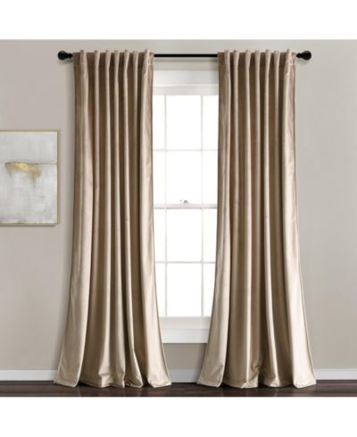 Панели штор Lush Decor Prima Velvet Solid Light Filtering Back Tab/Rod Pocket