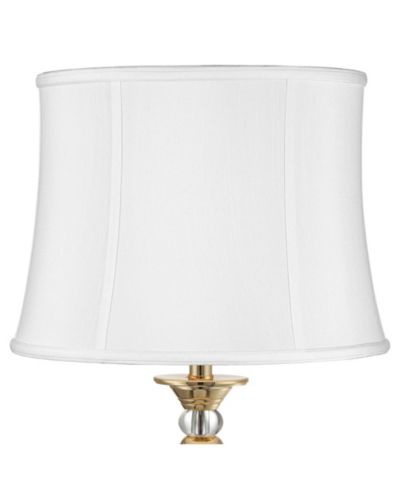 Абажур Imperial Shade White Medium Drum, 14" Top x 16" Bottom x 12" Slant (Spider), со стойкой и наконечником