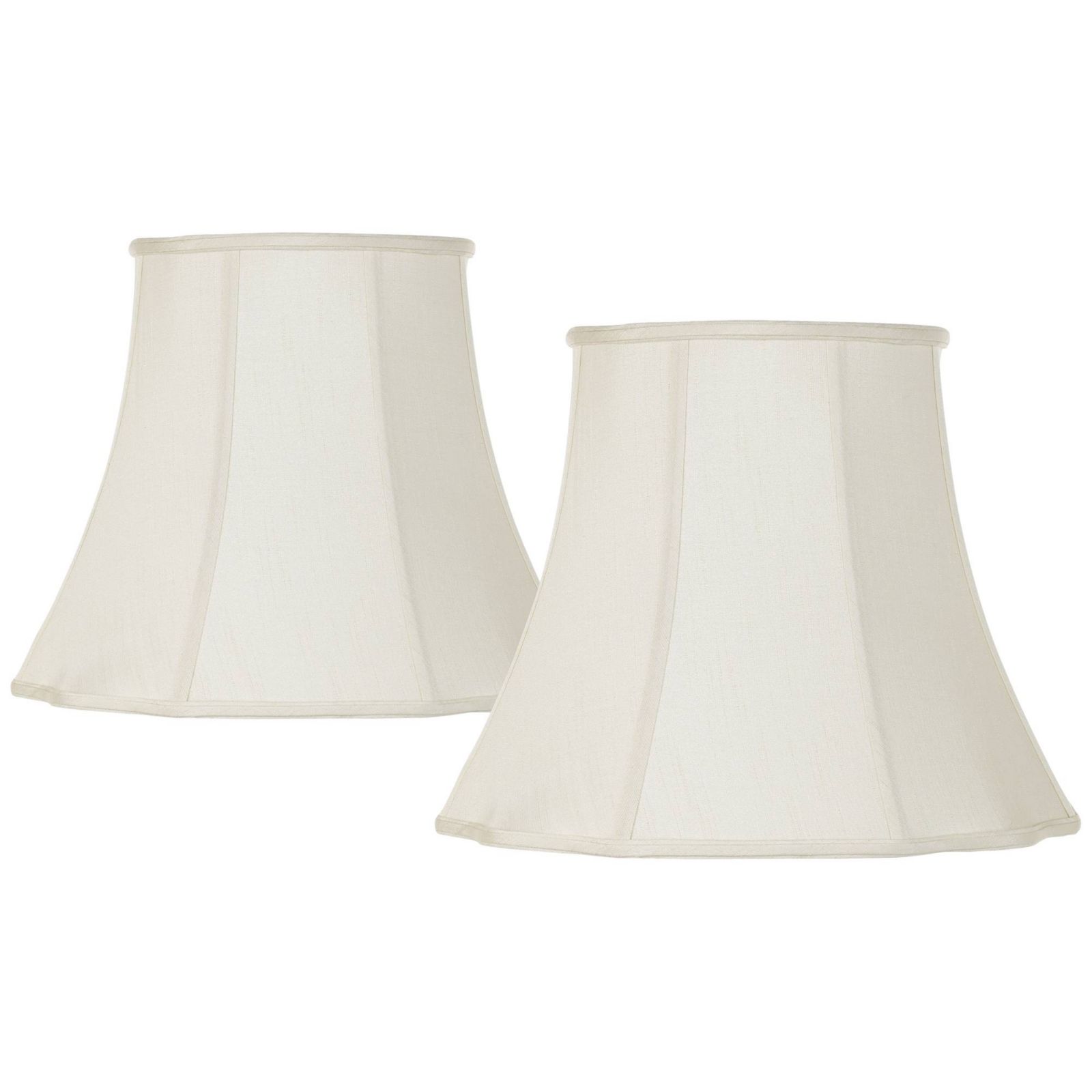 Набор из 2 абажуров Imperial Shade Cream Large 11" Top x 18" Bottom x 15" High Spider с запасным держателем и наконечником