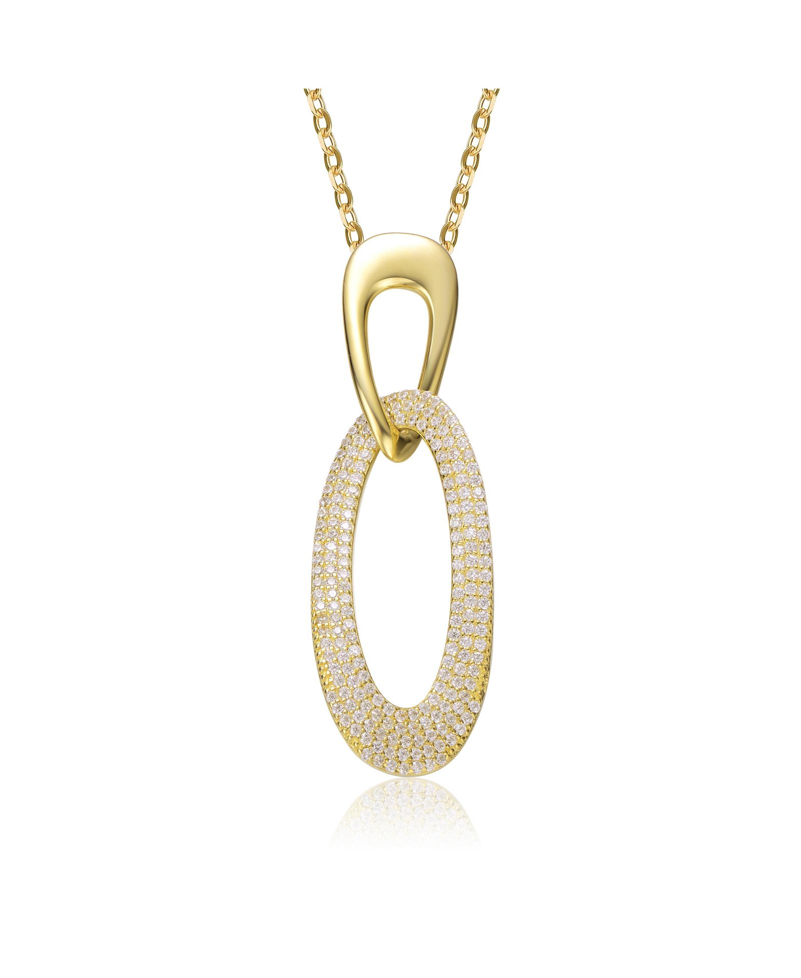 Подвеска Rachel Glauber Elegant 14K Gold Plated CZ Statement