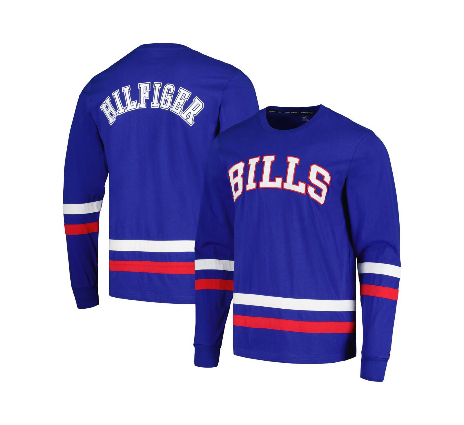 Men's Tommy Hilfiger Royal, Red Buffalo Bills Nolan Long Sleeve T-shirt