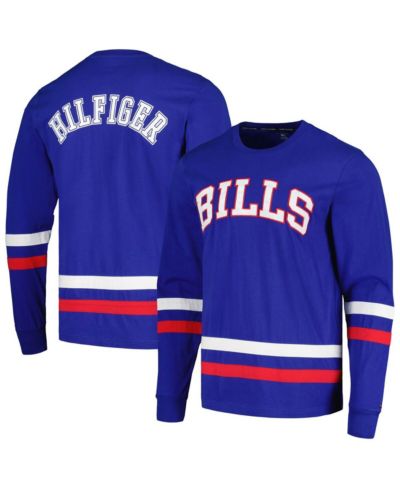 Мужская футболка Tommy Hilfiger Royal, Red Buffalo Bills Nolan с длинным рукавом