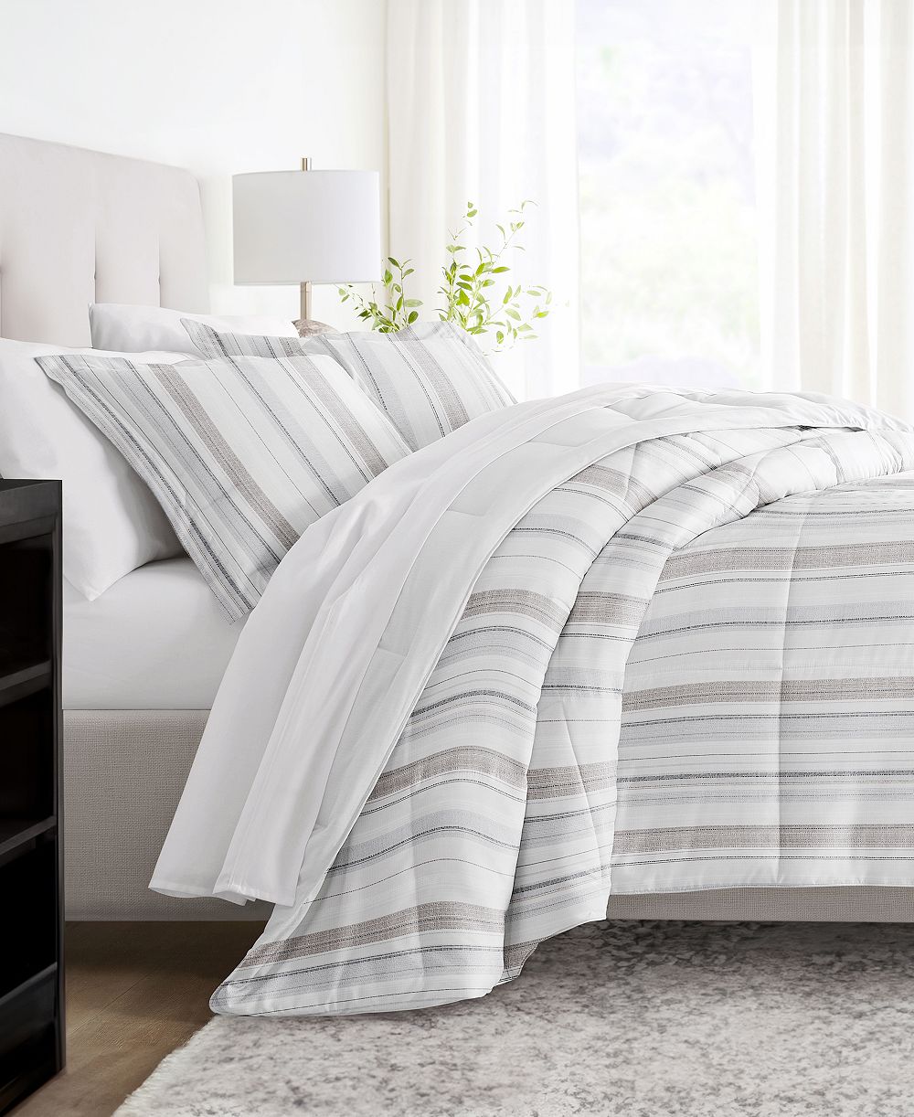 Комплект покрывала ienjoy Home Vertical Stripe, Full/Queen