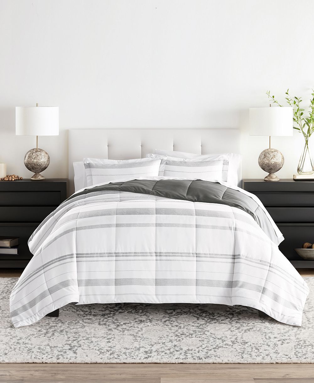 Комплект из 2 одеял ienjoy Home Stitched Stripe, Twin/Twin XL