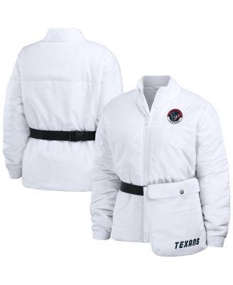 Women's WEAR by Erin Andrews White Houston Texans Packaway Full-Zip Puffer Jacket