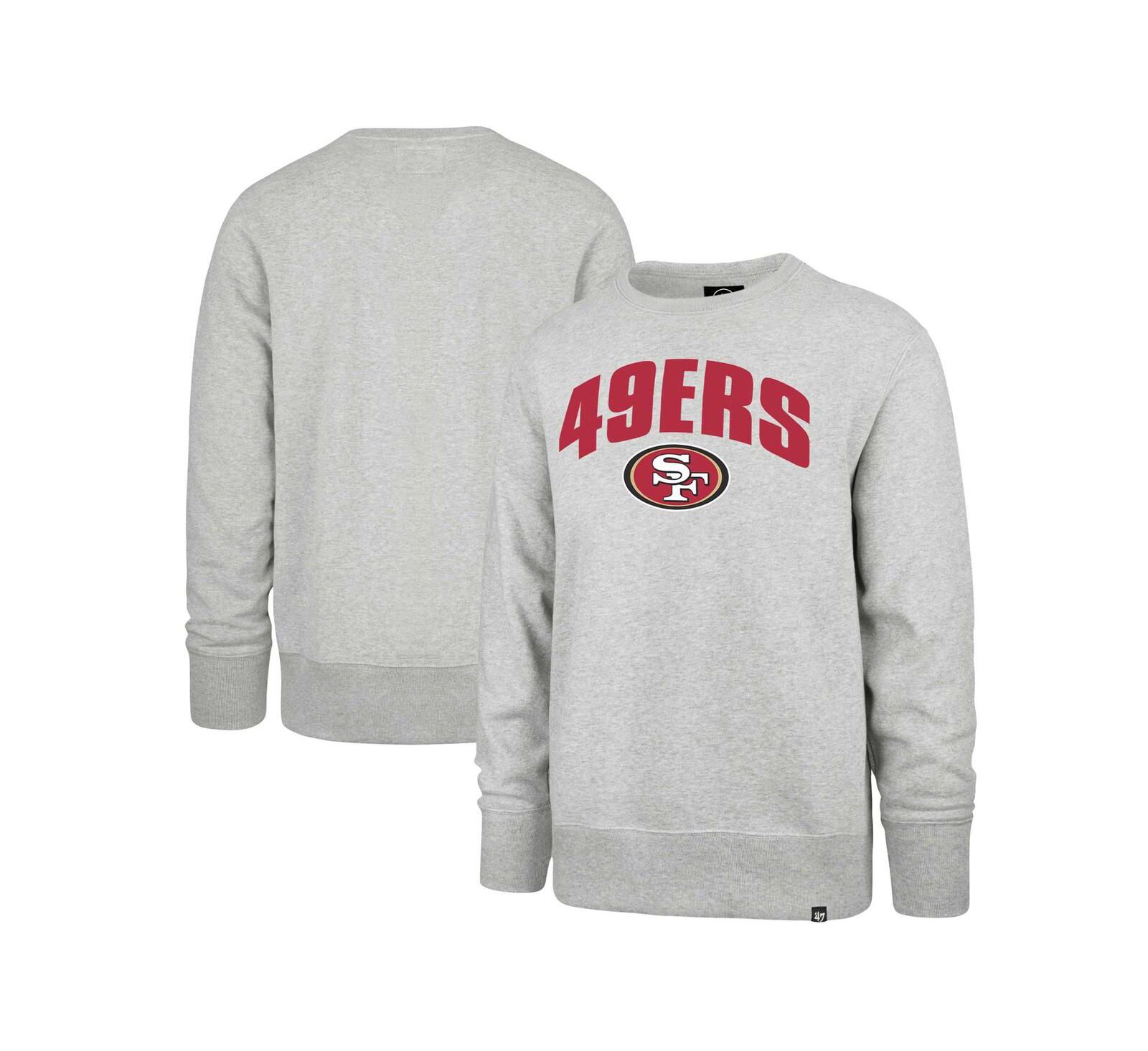 Men's '47 Brand Gray San Francisco 49ers Headline Pullover Sweatshirt