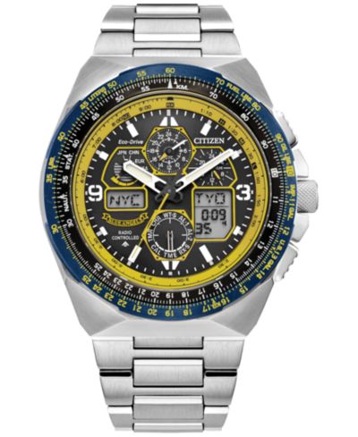 Часы Citizen Eco-Drive Men's Chronograph Promaster Skyhawk A-T Blue Angels Stainless Steel, 46mm
