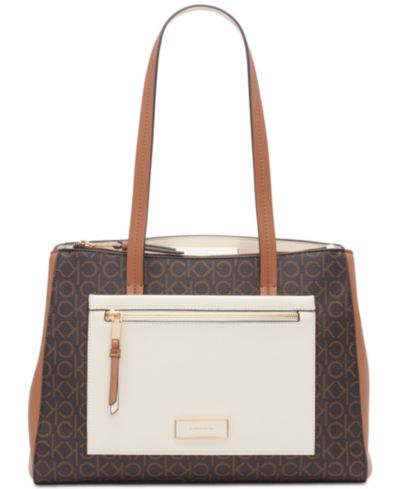 Hadley Signature Colorblocked Triple Compartment Tote