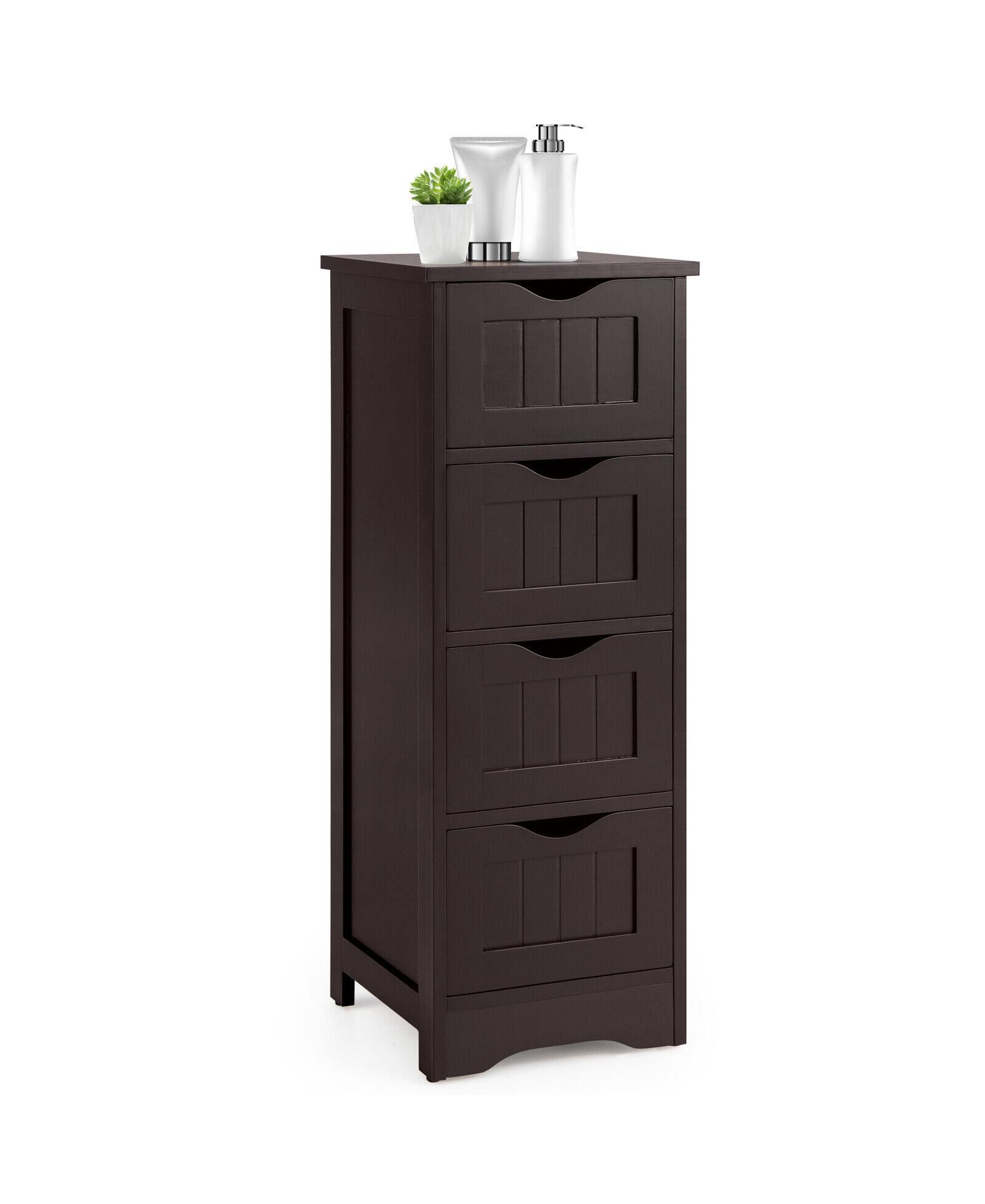 4-Drawer Freestanding Storage Cabinet with Anti-Tip Safety Device