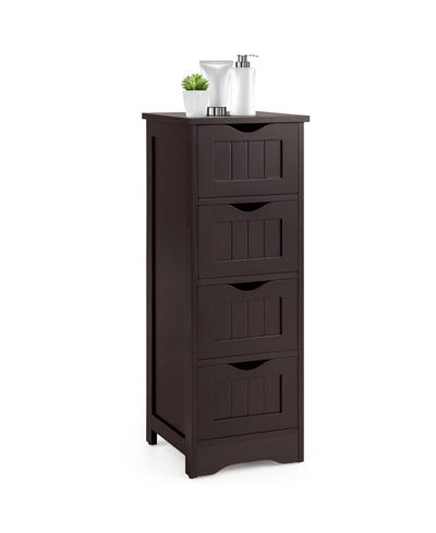 4-Drawer Freestanding Storage Cabinet with Anti-Tip Safety Device