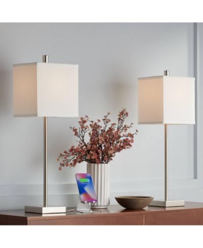 Комплект из 2 современных настольных ламп 360 Lighting Franco с USB-портами, 26.5" Высота