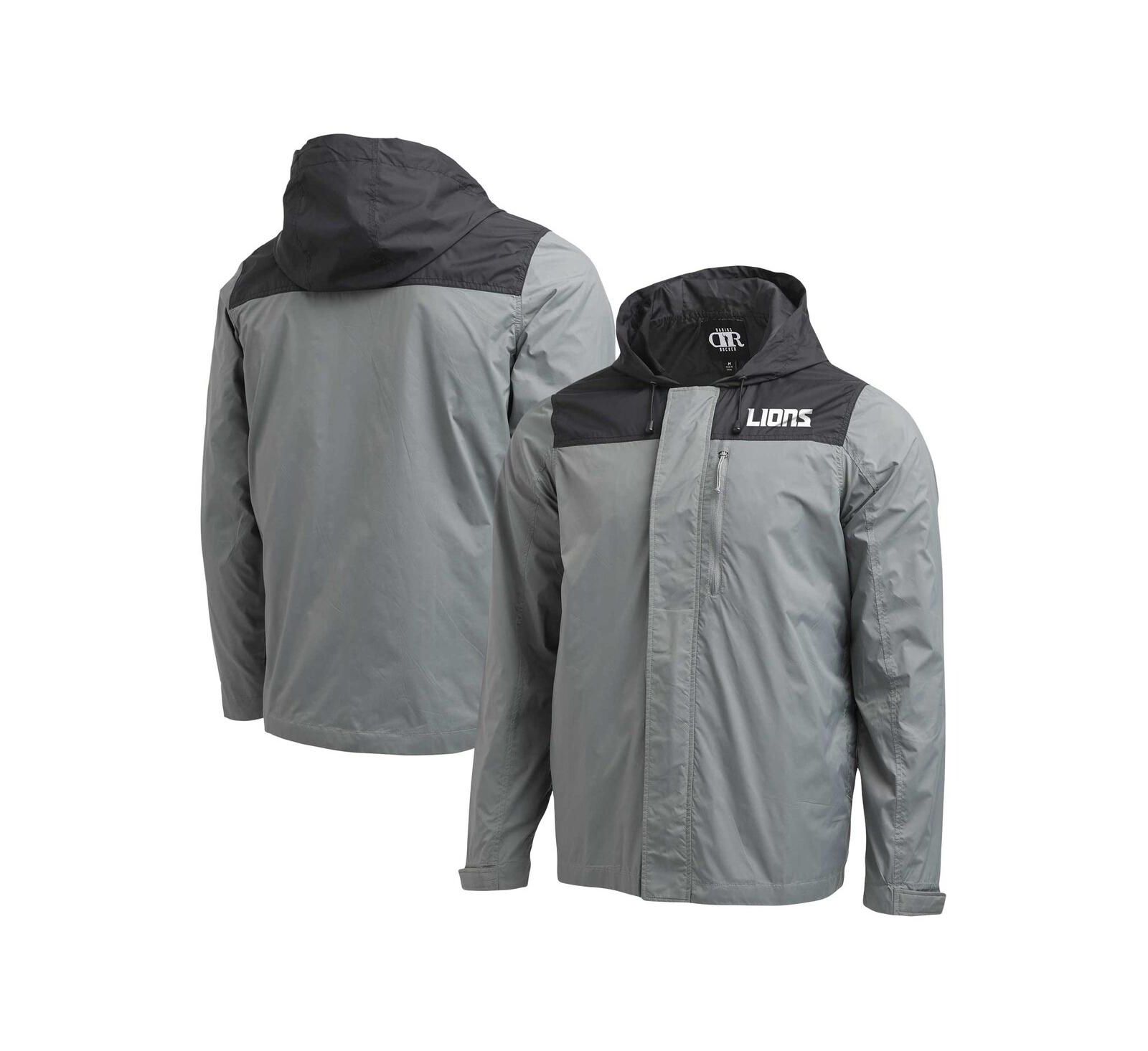 Men's NFL x Darius Rucker Collection by Fanatics Gray Detroit Lions Domestic Full-Zip Windbreaker Jacket