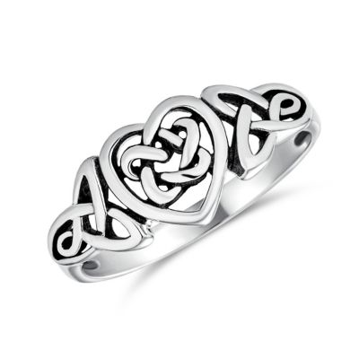 Bling Jewelry Best Friends Celtic Infinity Love Knot Heart Promise Ring Sterling Silver