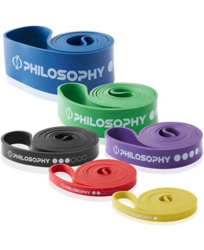Philosophy Gym набор эспандеров для подтягиваний, 6 предметов, с сумкой для хранения