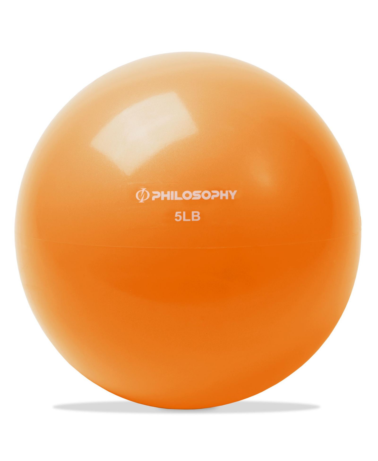 Philosophy Gym Toning Ball, 5 LB, Orange - Soft Weighted Mini Medicine Ball