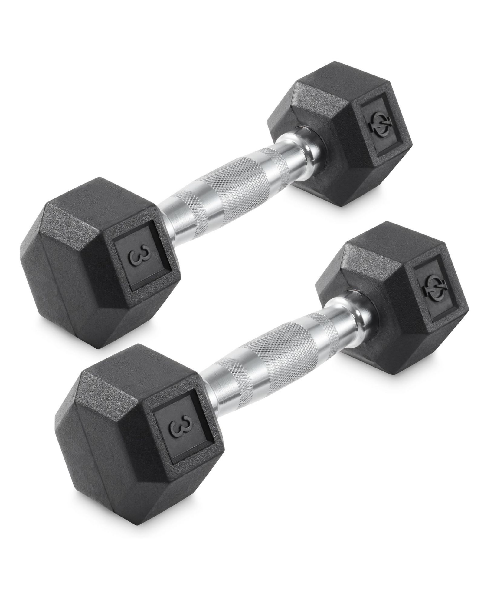 Philosophy Gym Гексагональные гантели с резиновым покрытием, пара 3 lb