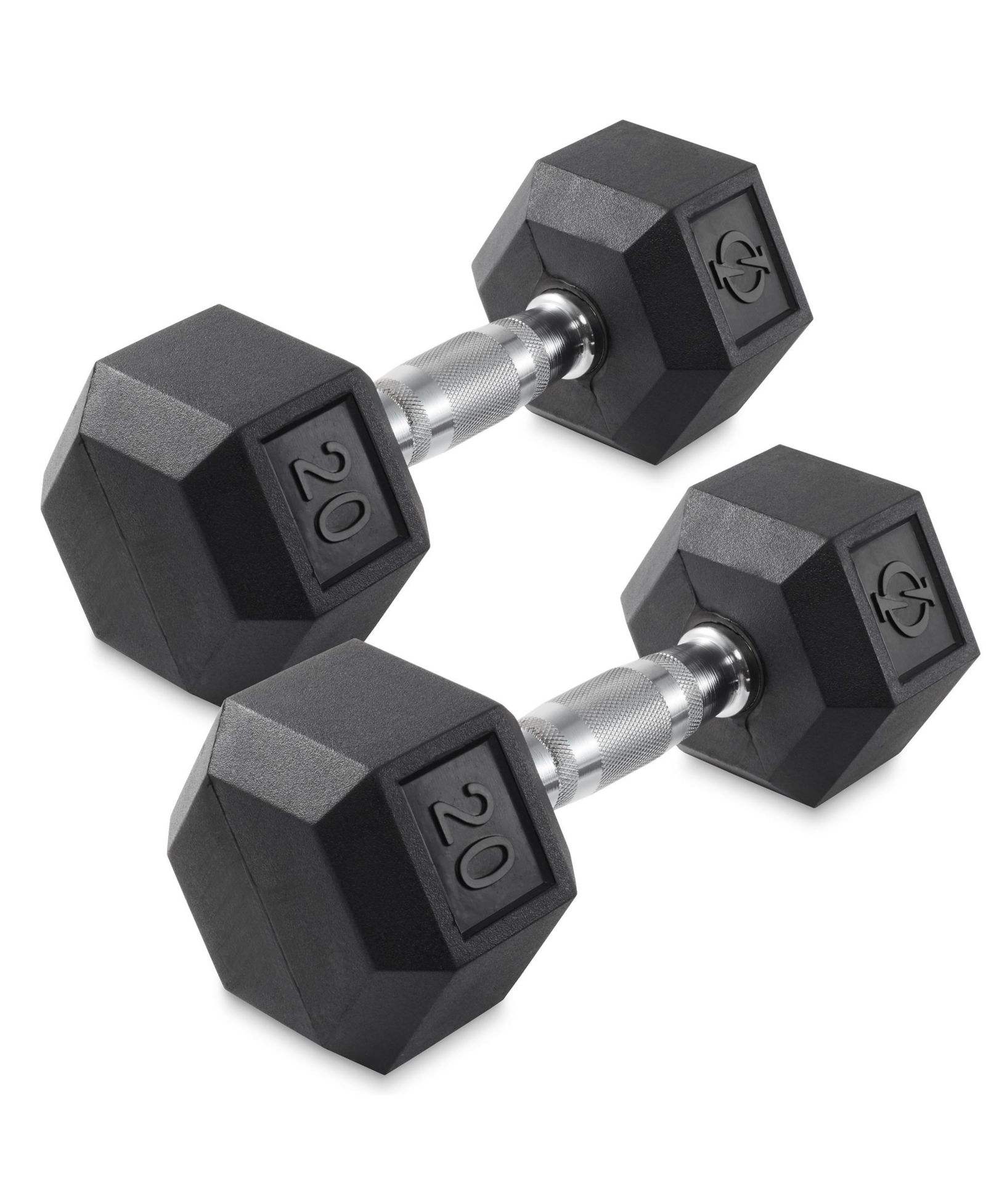 Philosophy Gym Гантели гексагональные с резиковым покрытием, пара 20 фунтов