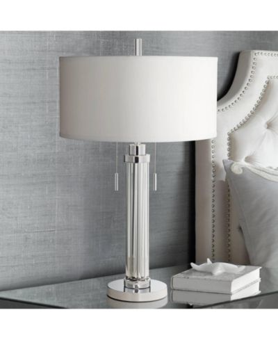 Современная настольная лампа Possini Euro Design Cadence Glass Column Shade