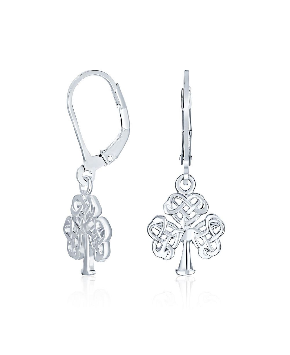 Bling Jewelry Celtic Triquetra Infinity Heart Clover Dangle Earrings Sterling Silver