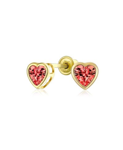 Bling Jewelry Серьги-гвоздики с голубым CZ в золоте 14k и имитацией сапфира