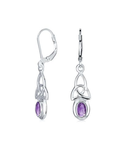 Серьги-подвески Bling Jewelry Celtic Knot из натуральных камней,.925 Sterling Silver