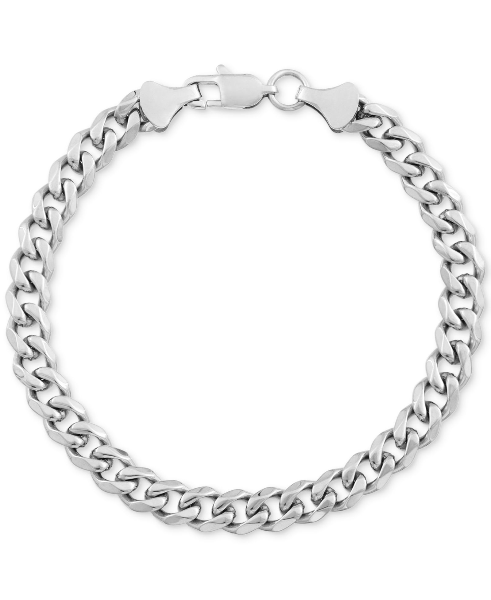 LEGACY for MEN by Simone I. Smith Men's Curb Link Chain Bracelet in Stainless Steel