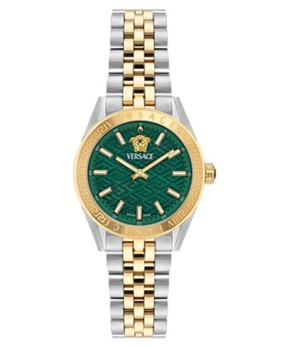 Женские часы Versace Swiss Two-Tone Stainless Steel, 36mm