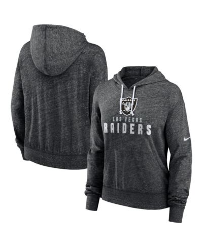 Женская спортивная толстовка Nike Black Distressed Las Vegas Raiders Gym Vintage-Like Lightweight Hooded Top