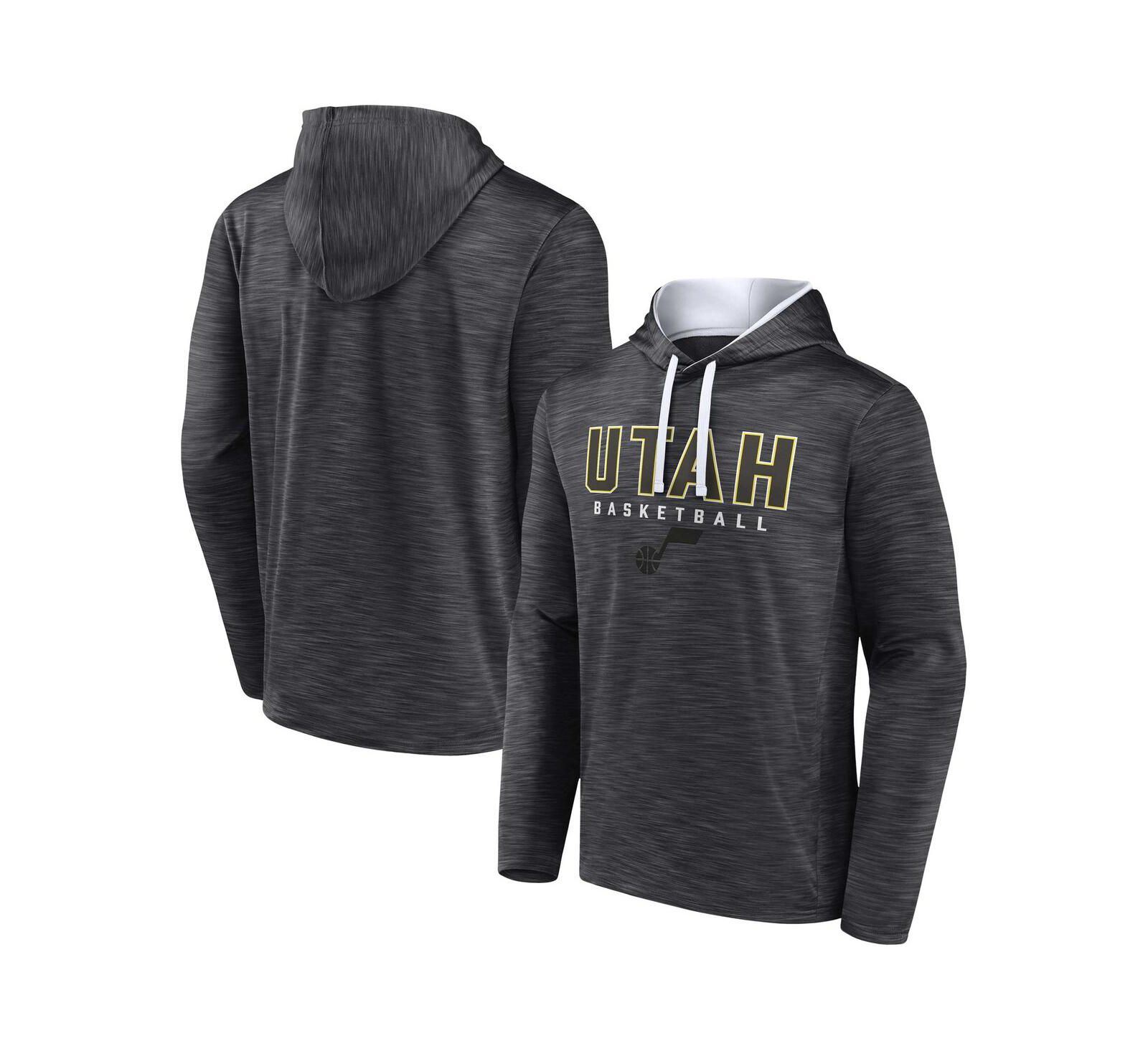 Fanatics мужское худи Pullover Utah Jazz Fast Break, угольный меланж