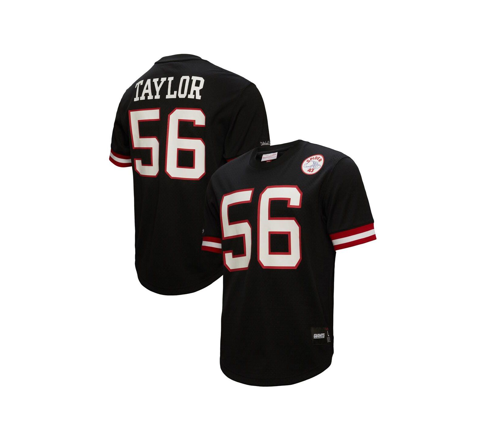 Men's Mitchell & Ness Lawrence Taylor Black New York Giants Retired Player Name & Number Mesh Top