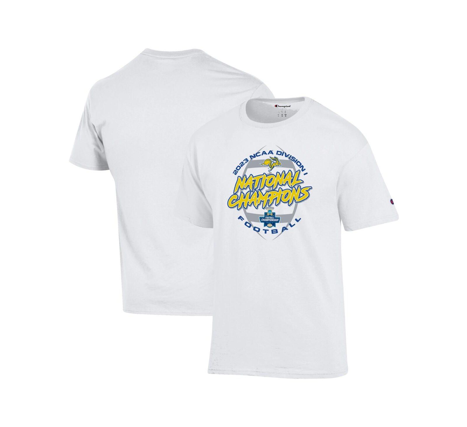 Men's Champion White South Dakota State Jackrabbits 2023 FCS Football National Champions Locker Room T-shirt