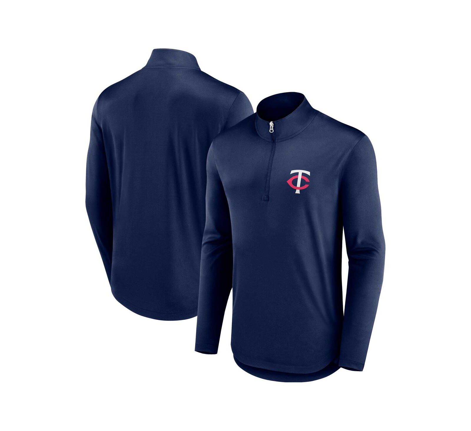 Men's Fanatics Navy Minnesota Twins Quarterback Quarter-Zip Top